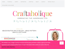 Tablet Screenshot of craftaholique.com